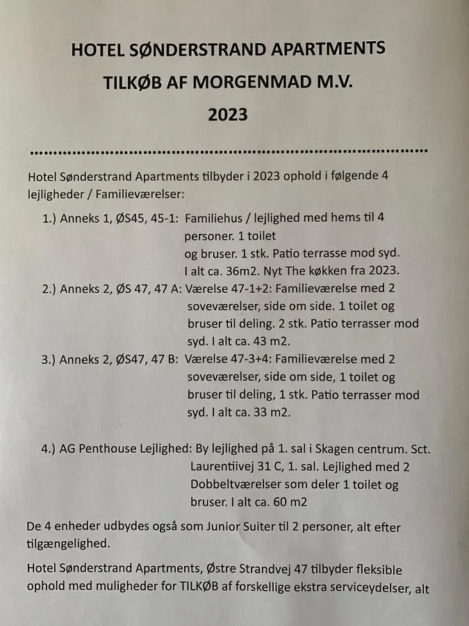 Penthouse Apartment Downtown - Hotel Sonderstrand Apartments Skagen